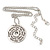 Silver Tone Audrey Hepburn Quote Round Medallion Pendant and Chain - 41cm Length/ 7cm Extension - view 5