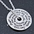 Silver Tone Audrey Hepburn Quote Round Medallion Pendant and Chain - 41cm Length/ 7cm Extension - view 2