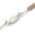 Long Antique White Ceramic & Glass Stones Tassel Necklace - 78cm Length/ 14cm Tassel - view 6