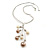 Rhodium Plated Snake Chains Necklace With Long Simulated Pearl Tassel - 60cm Length/ 7cm Extension