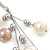 Rhodium Plated Snake Chains Necklace With Long Simulated Pearl Tassel - 60cm Length/ 7cm Extension - view 6