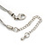 Rhodium Plated Snake Chains Necklace With Long Simulated Pearl Tassel - 60cm Length/ 7cm Extension - view 4