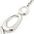 Ethnic Oval Link Chunky Neckace In Silver Plating - 38cm Length/ 5cm Extension - view 3