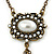 Vintage Inspired Imitation Pearl Square Tassel Pendant With 42cm L/ 4cm Ext Chain In Bronze Tone - view 5