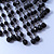 Chic Victorian/ Gothic/ Burlesque Black Bead Bib Style Choker Necklace - 28cm Length/ 8cm Extension - view 8