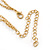 2 Strand Gold Tone Chain With Faux Pearl and Transparent Acrylic Bead Tassel Necklace - 66cm L/ 10cm Tassel/ 8cm Ext - view 3