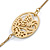 Long 2 Strand Matt Gold Floral Necklace - 98cm L - view 6