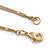 Long 2 Strand Matt Gold Floral Necklace - 98cm L - view 4