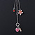 Vintage Inspired Heart, Freshwater Pearl, Flower Charms Necklace With Long Tassel In Silver Tone - 36cm Length/ 5cm Extension - view 9