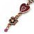 Vintage Inspired Bronze Crystal and Enamel Charm Bead  Necklace - 37cm L/ 7cm Ext - view 7