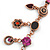 Vintage Inspired Bronze Crystal and Enamel Charm Bead  Necklace - 37cm L/ 7cm Ext - view 8