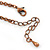 Vintage Inspired Bronze Crystal and Enamel Charm Bead  Necklace - 37cm L/ 7cm Ext - view 4
