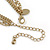 Gold Tone Multi Chain with Red Charm Bead Necklace - 52cm L - view 5