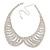 Clear Austrian Crystal Collar Necklace In Silver Tone - 28cm Length/ 15cm Extension - view 2