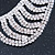 Clear Austrian Crystal Collar Necklace In Silver Tone - 28cm Length/ 15cm Extension - view 5