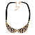 Gold Tone, Crystal Collar Necklace With Black Suede Cords - 40cm L/ 7cm Ext - view 4