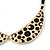 Gold Tone, Crystal Collar Necklace With Black Suede Cords - 40cm L/ 7cm Ext - view 6