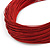Multistrand Dark Red Silk Cord Necklace In Silver Tone - 50cm L - view 4
