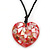 Red Resin Heart Pendant With Black Cotton Cord - 40cm/ 72cm Adjustable - view 4