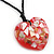 Red Resin Heart Pendant With Black Cotton Cord - 40cm/ 72cm Adjustable - view 2