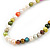 7mm Multicoloured Semi-Round Freshwater Pearl Necklace In Silver Tone - 36cm L/ 4cm Ext - view 7