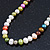 7mm Multicoloured Semi-Round Freshwater Pearl Necklace In Silver Tone - 36cm L/ 4cm Ext - view 9