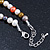 7mm Multicoloured Semi-Round Freshwater Pearl Necklace In Silver Tone - 36cm L/ 4cm Ext - view 4