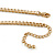 Vintage Inspired Statement V-Shape Structural Iridescent Glass Bead Necklace In Gold Tone - 48cm L/ 5cm Ext/ 10cm Bib - view 7
