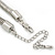 Silver Tone Chunky Mesh Chain with Gold Rings, Pearl and Metal Ball Necklace - 42cm L/ 9cm Ext - view 4