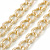 Gold Tone Layered Textured Curb Link Necklace - 42cm L/ 5cm Ext - view 3