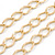 3 Strand, Layered Textured Oval Link Necklace In Gold Tone - 86cm L - view 3