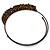 Brown Semiprecious Stone Collar Flex Wire Choker Necklace - Adjustable - view 4