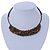 Brown Semiprecious Stone Collar Flex Wire Choker Necklace - Adjustable - view 2