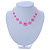 Children's Pink Floral Necklace with Silver Tone Closure - 36cm L/ 6cm Ext - view 7