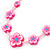 Children's Pink Floral Necklace with Silver Tone Closure - 36cm L/ 6cm Ext - view 2