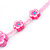 Children's Pink Floral Necklace with Silver Tone Closure - 36cm L/ 6cm Ext - view 3