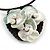 Sea Shell Calla Lily Floral Pendant Flex Wire Choker Necklace - Adjustable - view 4
