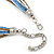 Multistrand White/ Coral/ Blue/ Bronze Glass Bead Collar Style Necklace In Silver Tone Metal - 42cm L/ 4cm Ext - view 4