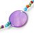 Long Multicoloured Coin Shell Bead Necklace - 118cm L - view 4