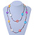 Long Multicoloured Coin Shell Bead Necklace - 118cm L - view 2