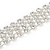 Statement 4 Row Clear Crystal Choker Necklace In Silver Tone - 29cm L/ 12cm Ext - view 4