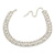 Statement Clear Crystal Choker Necklace In Silver Tone Metal - 30cm L/ 10cm Ext - view 8