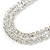 Statement Clear Crystal Choker Necklace In Silver Tone Metal - 30cm L/ 10cm Ext - view 7