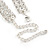 Statement Clear Crystal Choker Necklace In Silver Tone Metal - 30cm L/ 10cm Ext - view 5
