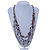 Multistrand Multicoloured Glass and Acrylic Bead Necklace - 86cm L - view 2