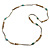 Long Turquoise Stone, Shell Nugget/ Glass Bead Necklace - 130cm L - view 6