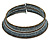 Hematite/ Bronze/ Brown Glass Bead Flex Choker Necklace - Adjustable