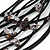 Statement Floating Shell Mutlistrand Black Waxed Cords Necklace - 54cm L/ 8cm Ext - view 4