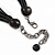 Statement Floating Shell Mutlistrand Black Waxed Cords Necklace - 54cm L/ 8cm Ext - view 6