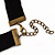 Black Velour Choker Necklace with Bronze Tone Star Pendant - 30cm L/ 6cm Ext - view 4
